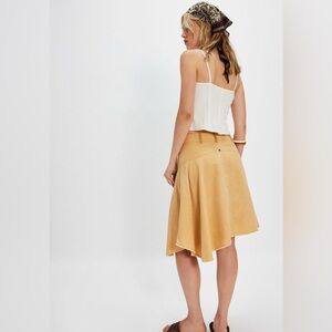 Free People Sahara Midi Skirt in Sandy size 12 NWT